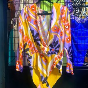 Zara bodysuit 70’s style -EUC - XL - Bodysuit